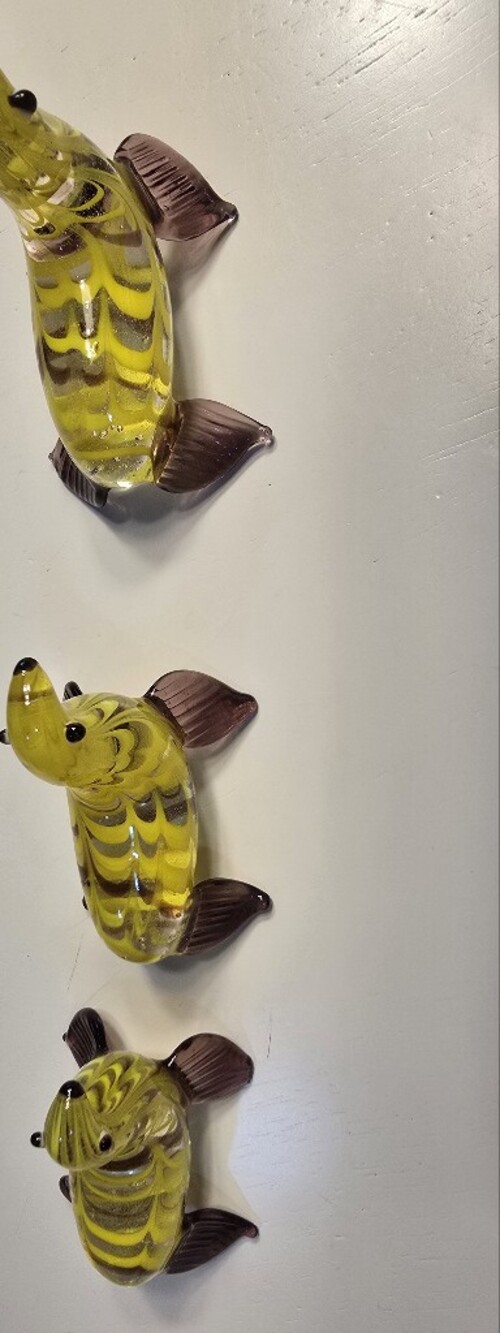 🦭Set 3 Glass Seals Fitz & Floyd Yellow Hand-Blown Glass Seal Sea Lion Figurines - Picture 6 of 8
